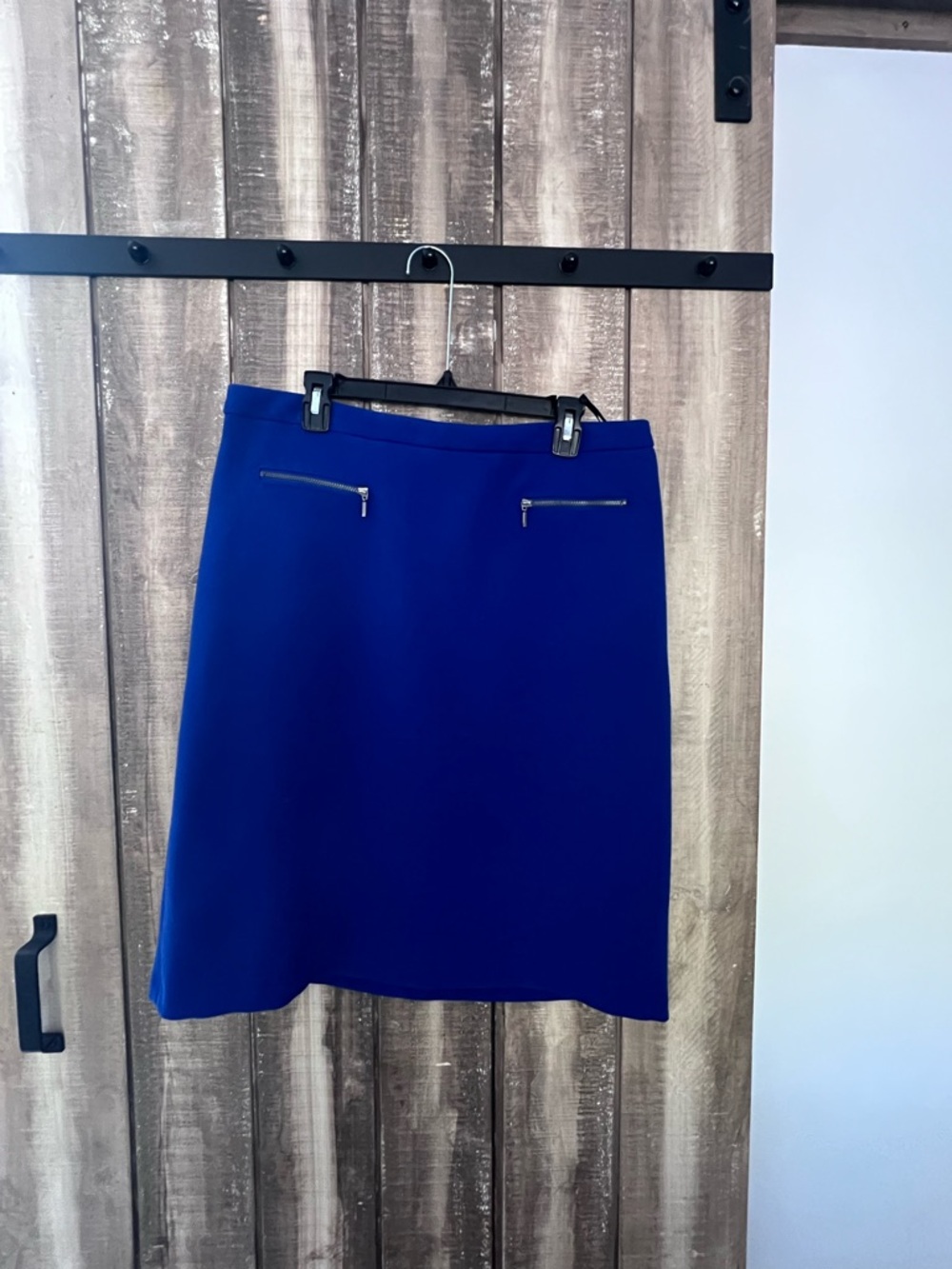 M&S Collection Classic Royal Blue Women's Skirt with Zip Pocket Details